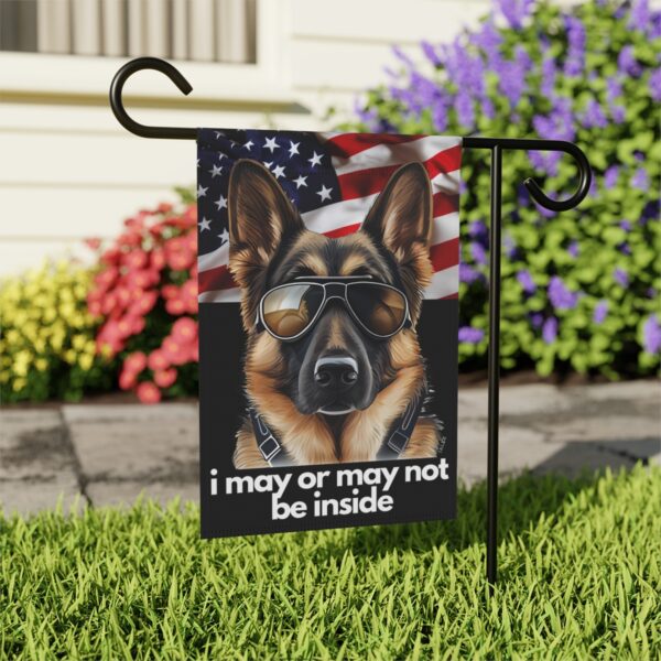 German Shepherd Flag, Garden Flag, I May or May Not Be Inside, Patriotic, USA, United States, American, House Flag, Banner, Printed Both S - Image 5