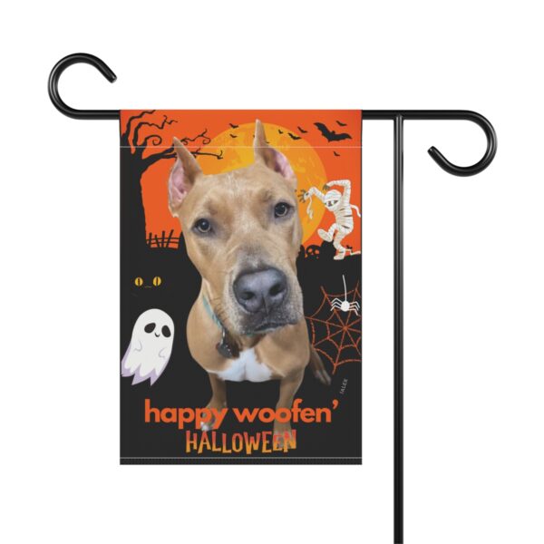 Custom Flag, Garden Flag, Happy Woofen' Halloween, House Flag, Banner, Printed Both Sides - Image 2