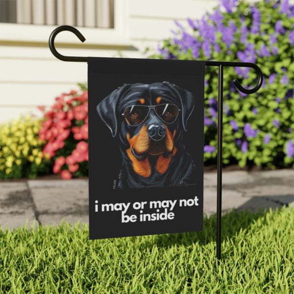 Rottweiler Flag, Garden Flag, I May or May Not Be Inside, House Flag, Banner, Printed Both Sides