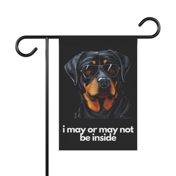 Rottweiler Flag, Garden Flag, I May or May Not Be Inside, House Flag, Banner, Printed Both Sides - Image 2