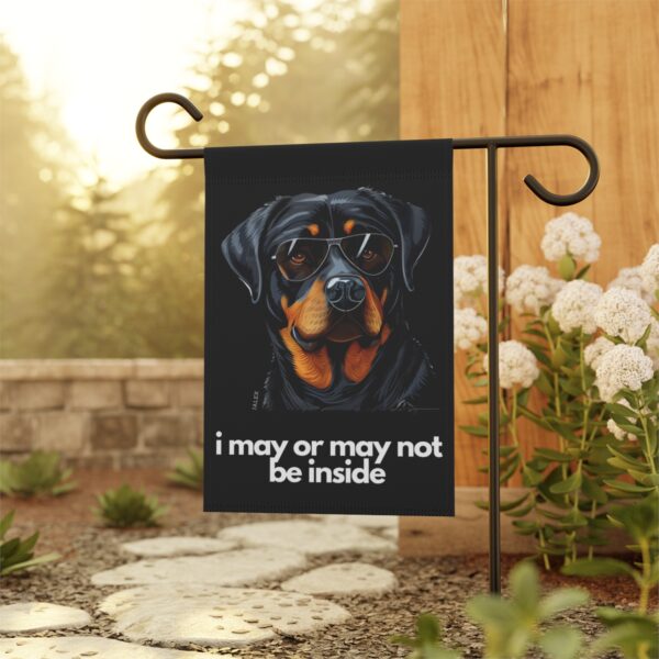 Rottweiler Flag, Garden Flag, I May or May Not Be Inside, House Flag, Banner, Printed Both Sides - Image 5