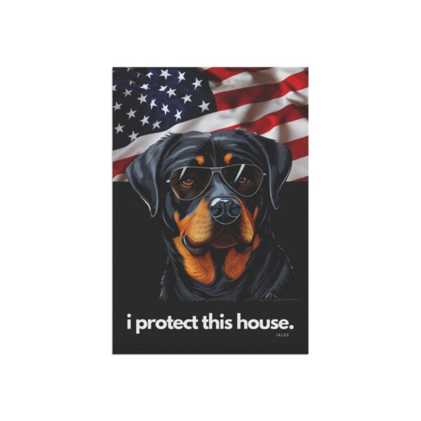 Rottweiler Flag, Garden Flag, I Protect This House, Patriotic, USA, United States, American, House Flag, Banner, Printed Bot - Image 4