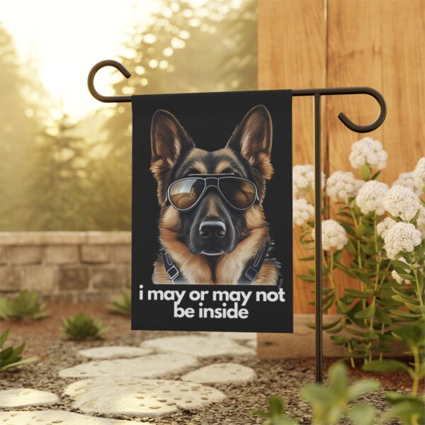 German Shepherd Flag, Garden Flag, I May or May Not Be Inside, House Flag, Banner, Printed on both sides - Image 4