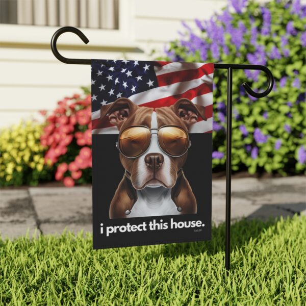 Pit Bull Flag, Garden Flag, I Protect This House, Patriotic, USA, United States, American, House Flag, Banner, Printed Both Sides - Image 5