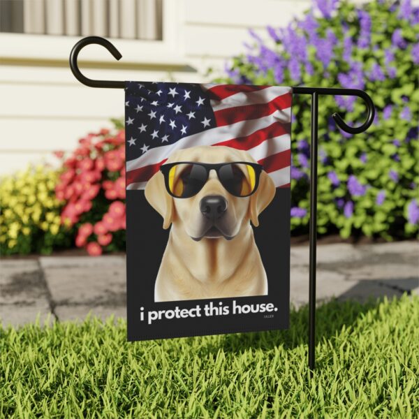 Yellow Lab Flag, Garden Flag, I Protect This House, Patriotic, USA, United States, American, House Flag, Banner, Printed Both Sides - Image 5