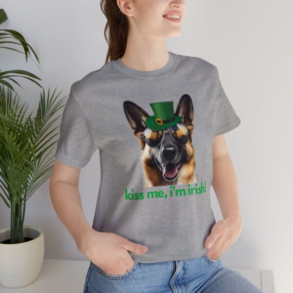 GSD kiss me im irish green letters Unisex Heavy Cotton Tee - Image 49