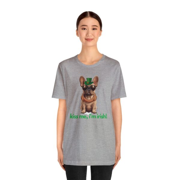 French Bulldog fawn kiss me i'm irish Unisex Heavy Cotton Tee - Image 51