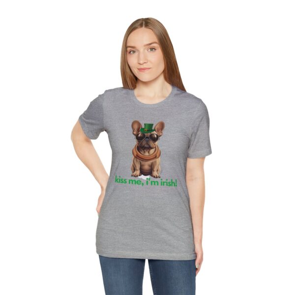 French Bulldog fawn kiss me i'm irish Unisex Heavy Cotton Tee - Image 53