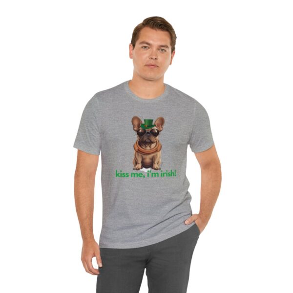 French Bulldog fawn kiss me i'm irish Unisex Heavy Cotton Tee - Image 54