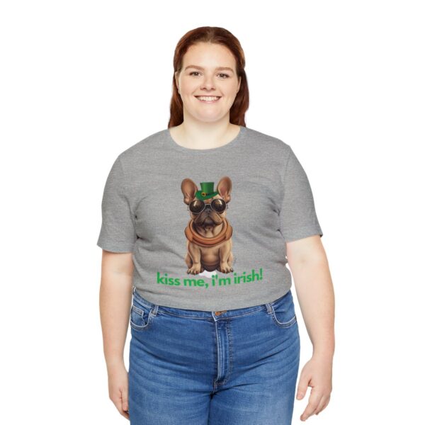 French Bulldog fawn kiss me i'm irish Unisex Heavy Cotton Tee - Image 55