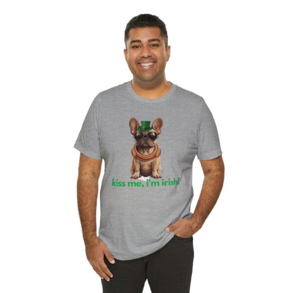 French Bulldog fawn kiss me i'm irish Unisex Heavy Cotton Tee - Image 56