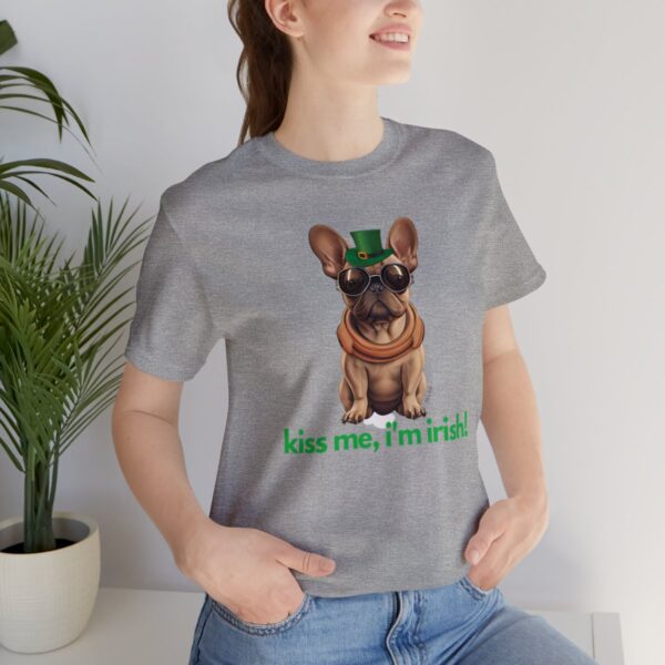 French Bulldog fawn kiss me i'm irish Unisex Heavy Cotton Tee - Image 57