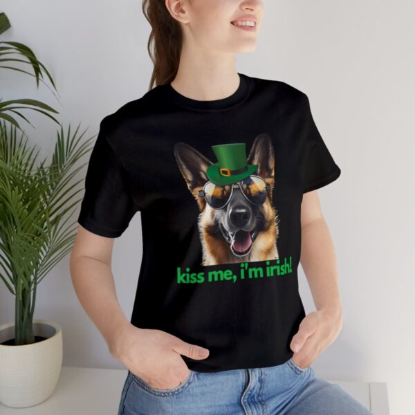 GSD kiss me im irish green letters Unisex Heavy Cotton Tee - Image 13