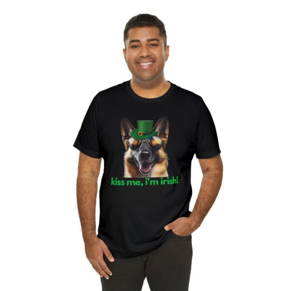 GSD kiss me im irish green letters Unisex Heavy Cotton Tee - Image 21