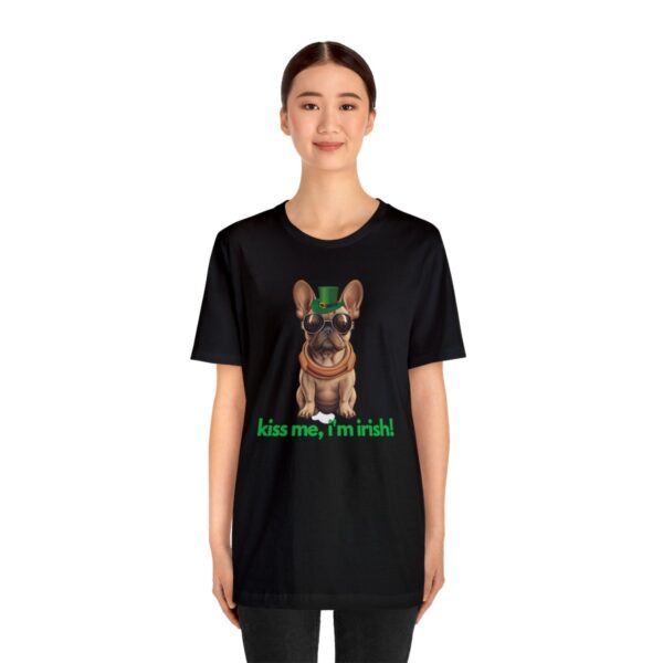 French Bulldog fawn kiss me i'm irish Unisex Heavy Cotton Tee - Image 27