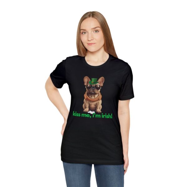 French Bulldog fawn kiss me i'm irish Unisex Heavy Cotton Tee - Image 29