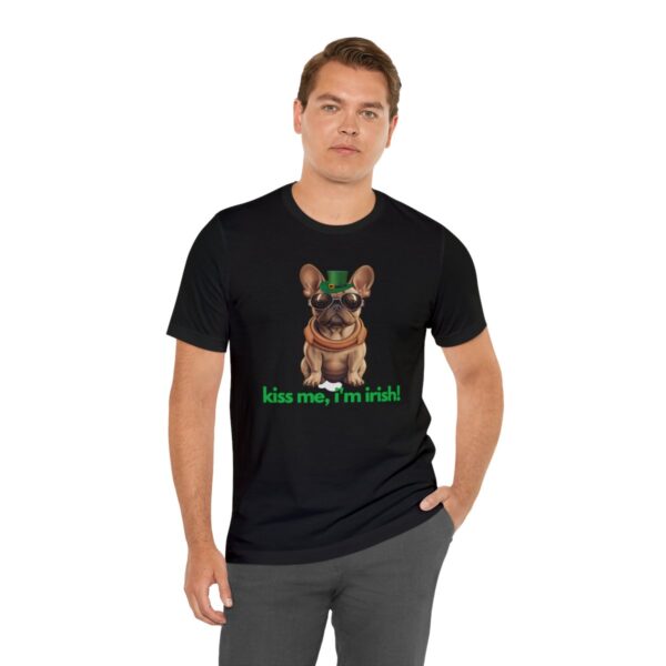 French Bulldog fawn kiss me i'm irish Unisex Heavy Cotton Tee - Image 30