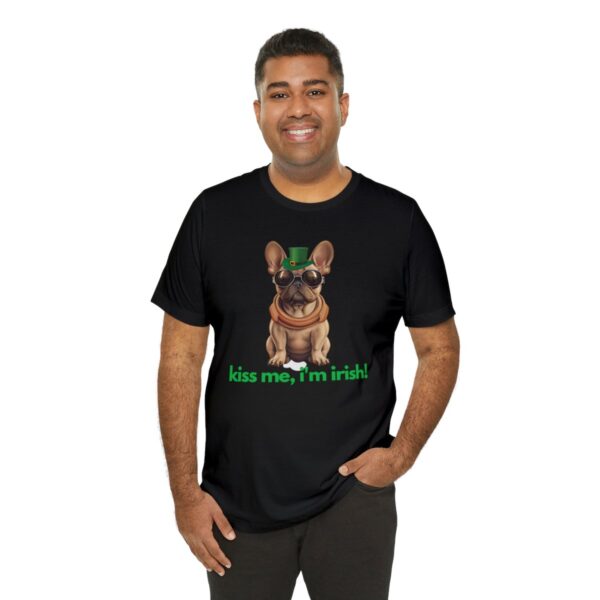 French Bulldog fawn kiss me i'm irish Unisex Heavy Cotton Tee - Image 32