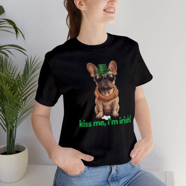 French Bulldog fawn kiss me i'm irish Unisex Heavy Cotton Tee - Image 33