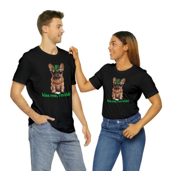 French Bulldog fawn kiss me i'm irish Unisex Heavy Cotton Tee - Image 34