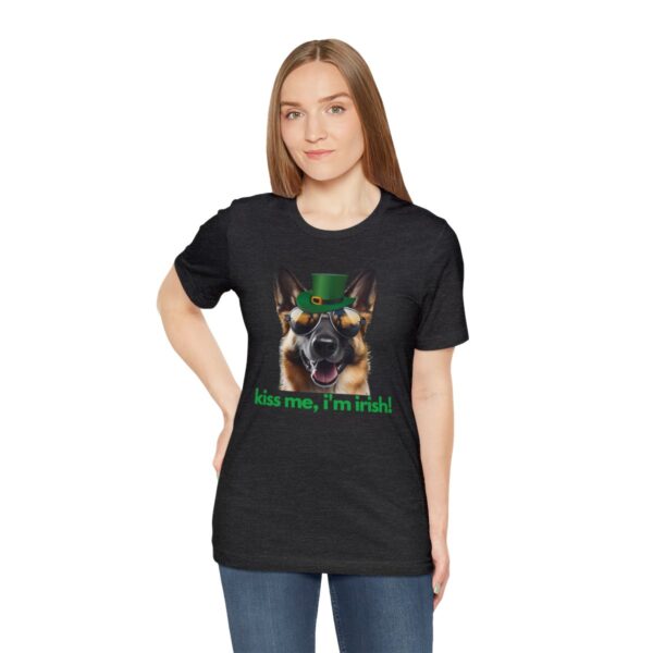 GSD kiss me im irish green letters Unisex Heavy Cotton Tee - Image 78