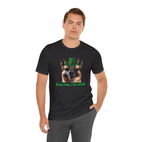 GSD kiss me im irish green letters Unisex Heavy Cotton Tee - Image 79