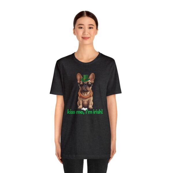 French Bulldog fawn kiss me i'm irish Unisex Heavy Cotton Tee - Image 75