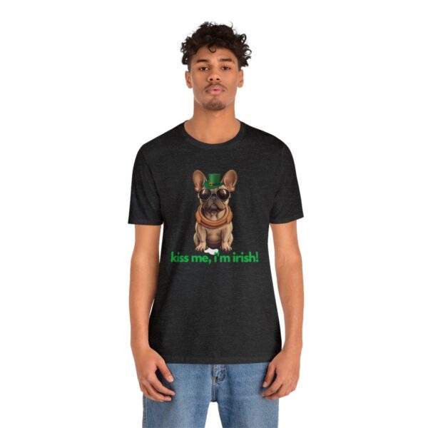 French Bulldog fawn kiss me i'm irish Unisex Heavy Cotton Tee - Image 76