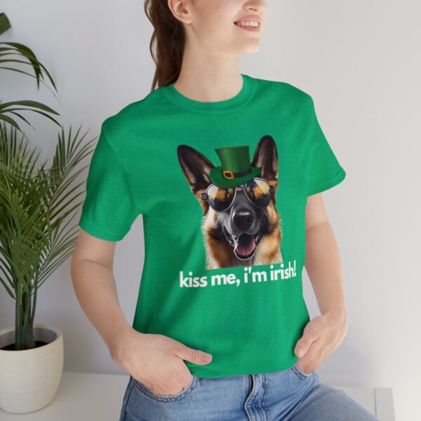 GSD kiss me im irish green letters Unisex Heavy Cotton Tee - Image 37