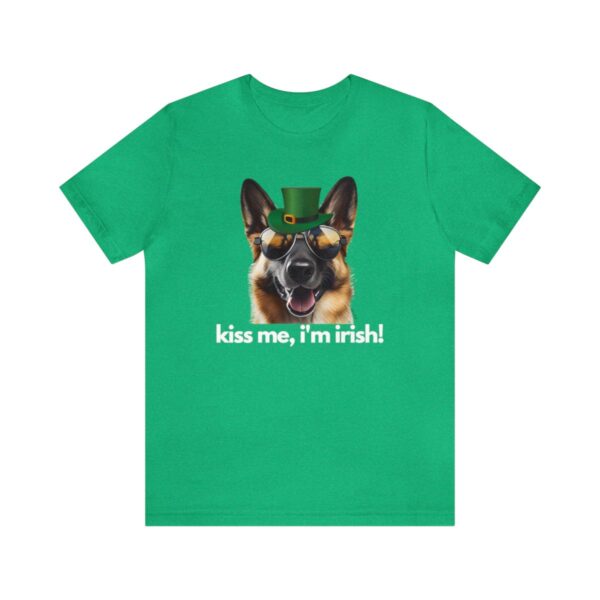 GSD kiss me im irish green letters Unisex Heavy Cotton Tee - Image 38