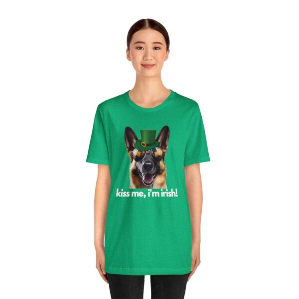 GSD kiss me im irish green letters Unisex Heavy Cotton Tee - Image 40