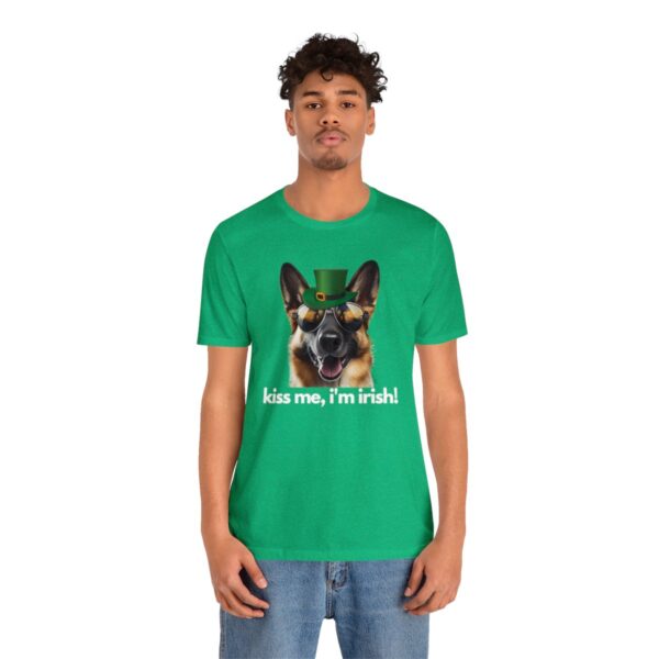 GSD kiss me im irish green letters Unisex Heavy Cotton Tee - Image 41