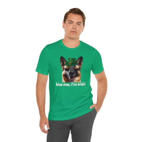 GSD kiss me im irish green letters Unisex Heavy Cotton Tee - Image 43