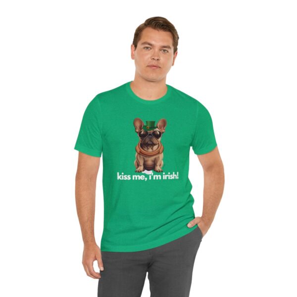 French Bulldog fawn kiss me i'm irish Unisex Heavy Cotton Tee - Image 6