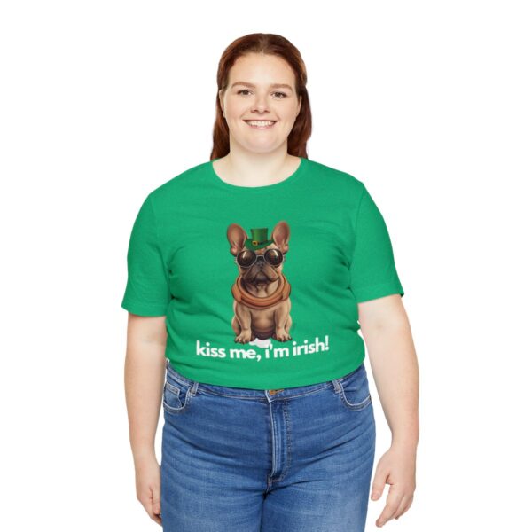 French Bulldog fawn kiss me i'm irish Unisex Heavy Cotton Tee - Image 7