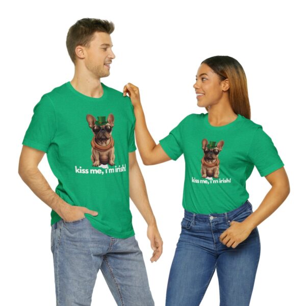 French Bulldog fawn kiss me i'm irish Unisex Heavy Cotton Tee - Image 10