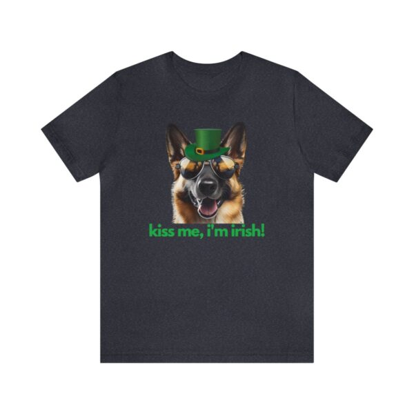 GSD kiss me im irish green letters Unisex Heavy Cotton Tee - Image 86