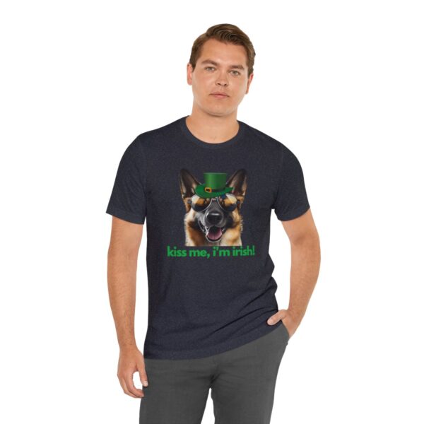 GSD kiss me im irish green letters Unisex Heavy Cotton Tee - Image 91