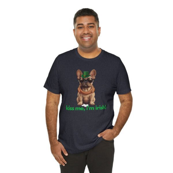 French Bulldog fawn kiss me i'm irish Unisex Heavy Cotton Tee - Image 92