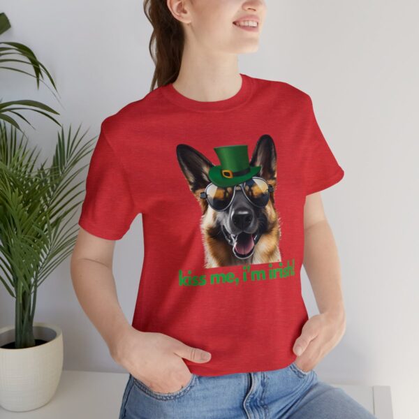 GSD kiss me im irish green letters Unisex Heavy Cotton Tee - Image 109