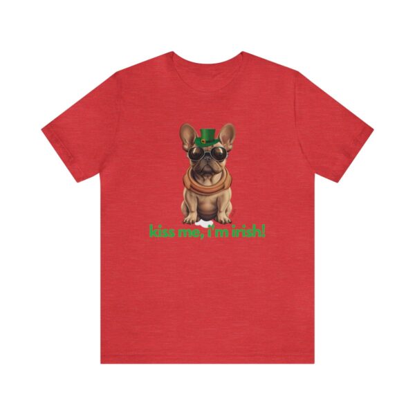 French Bulldog fawn kiss me i'm irish Unisex Heavy Cotton Tee - Image 109