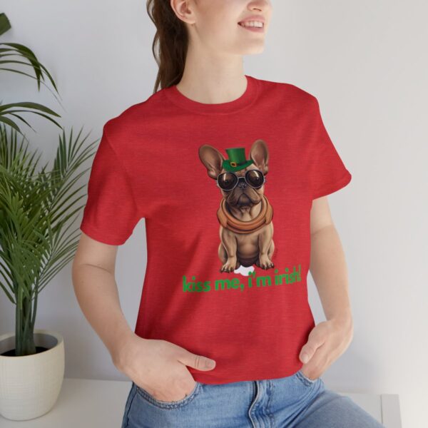 French Bulldog fawn kiss me i'm irish Unisex Heavy Cotton Tee - Image 117