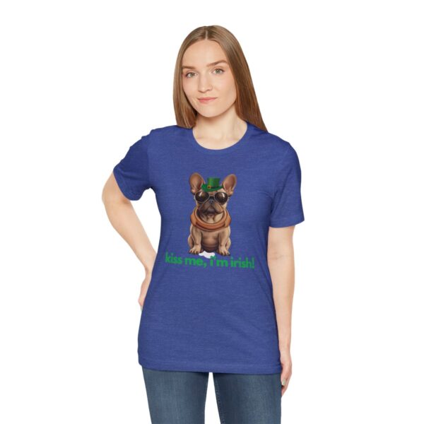 French Bulldog fawn kiss me i'm irish Unisex Heavy Cotton Tee - Image 65