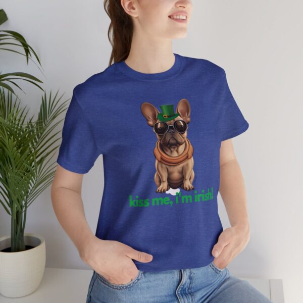 French Bulldog fawn kiss me i'm irish Unisex Heavy Cotton Tee - Image 69