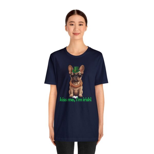 French Bulldog fawn kiss me i'm irish Unisex Heavy Cotton Tee - Image 99