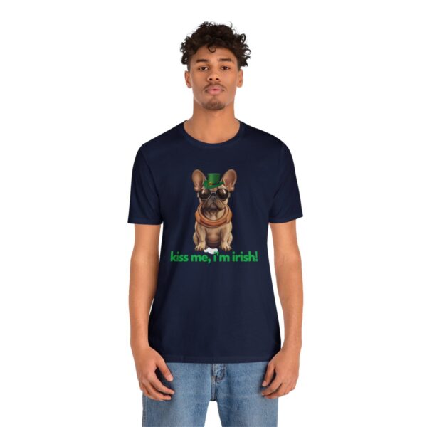 French Bulldog fawn kiss me i'm irish Unisex Heavy Cotton Tee - Image 100