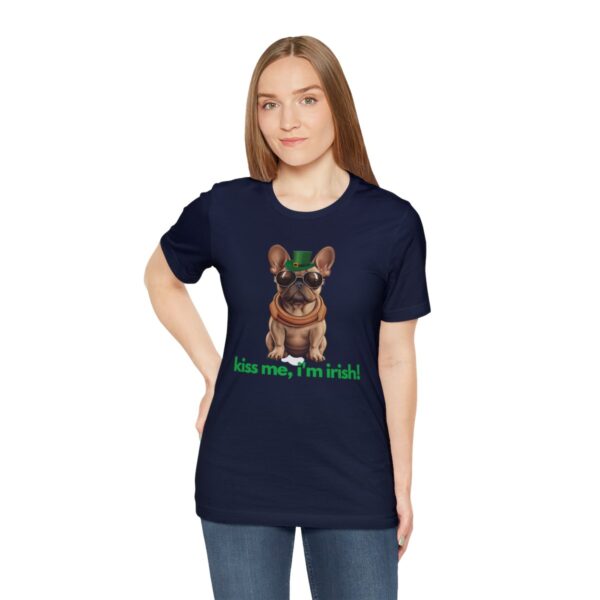 French Bulldog fawn kiss me i'm irish Unisex Heavy Cotton Tee - Image 101