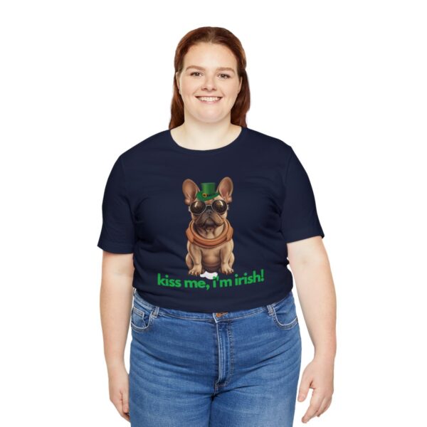 French Bulldog fawn kiss me i'm irish Unisex Heavy Cotton Tee - Image 103