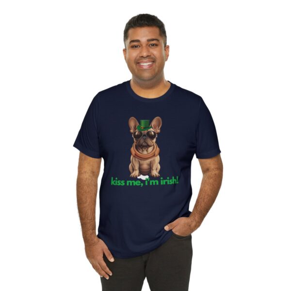 French Bulldog fawn kiss me i'm irish Unisex Heavy Cotton Tee - Image 104