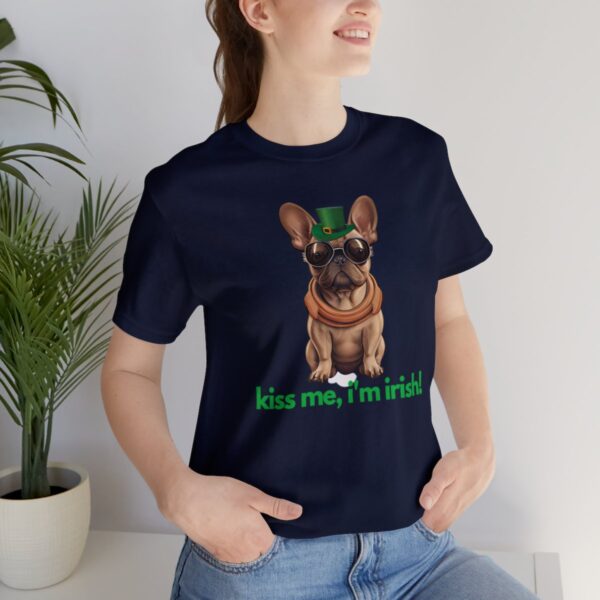 French Bulldog fawn kiss me i'm irish Unisex Heavy Cotton Tee - Image 105